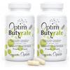 OPTIM Sodio Butirrato 285 mg, 2x 90 Capsule Vegane a Rilascio Ritardato | Butirrato di sodio microincapsulato e gastroresistente per il benessere intestinale, il colon e l'equilibrio del microbiota
