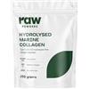 Raw Powders Polvere di collagene marino - peptidi idrolizzati di collagene marino di pesce tipo I e III | 10.000 mg per porzione | 2000 da | Collagene marino puro, neutro, senza additivi | Raw Powders