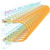 Sokqovt Cavo patch Ethernet sottile Cat6a da 1,5 m (confezione da 24), flessibile 10G 550MHZ, 28AWG puro rame per armadio di rete - arancione
