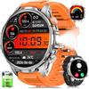BANLVS Smartwatch Uomo Militare con 1000mAh/Torcia LED, Argento | 1.91 AMOLED, Chiamate Bluetooth, 110+ Modalità Sportive, Impermeabilità 5ATM, 24H Sonno/Frequenza Cardiaca, Android iOS