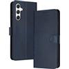 PanXCase Cover Libro per Samsung Galaxy S25 Plus / S24 Plus | Custodia Wallet in Pelle PU, Funzione Supporto, 3 Scomparti Portacarte, Chiusura Magnetica, Case Antiurto, Dark Blue