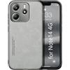 Kepuch Silklike Cover per Redmi Note 14 4G - Custodia Case Piastra Metallica Incorporata - Grigio