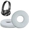 kwmobile 2x Cuscinetto Cuffie Compatibile con Sony MDR-ZX110 / MDR-ZX310 Pad - Cuscinetti Ricambio Cuffie Over Ear Simil Pelle - bianco