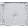Four Square Media custodie super jewel case per CD/DVD, standard, da 10,4 mm per 1 o 2 dischi con vassoio super trasparente, pacco da 5