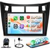 Rimoody Autoradio per Toyota Yaris 2005-2011 Senza Fili Carplay Android Auto You-Tube Vi-Link Bluetooth FM/RDS DSP EQ, 9 Pollici Touchscreen Radio Mirror Link USB/AUX/MIC SWC Telecamera Posteriore