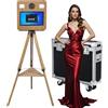 PAAFNN Cabina fotografica portatile con schermo touch da 15,6, ideale per matrimoni, feste, celebrazioni ed eventi a noleggio (macchina per fototesse)