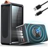 Powbentar Power Bank Solare 90000mAh, Caricatore Portatile Ricarica Rapida PD 35W | QC 3.0, Batteria Esterna con 6 Uscite USB C, Display LED, Torcia SOS, Alta Capacità per Smartphone, Tablet e Outdoor