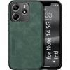Kepuch Silklike Cover per Redmi Note 14 5G Intl - Custodia Case Piastra Metallica Incorporata - Verde
