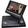 BYUASLMI Lettore DVD portatile, TV HD portatile da 7,8 pollici Lettore DVD automatico VCD CD MP3 USB Portatil Kabel Game 16:9 Display LCD alta risoluzione