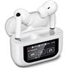 Canareen Cuffie Bluetooth con Touchscreen, Auricolari In-Ear Senza Fili, Bluetooth 5.4, con Cancellazione Del Rumore ANC+ENC, IPX7 Impermeabili, Bianco