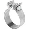 Hihaha Morsetto Tubo Di Scarico Argento 1 Pezzo Per Veicoli Acciaio Inox | Dimensioni: 73X30mm (2.87X1.18). Resistente Ad Alta Temperatura. Facile Da Installare Senza Saldatura.