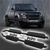 Wusecssy Pedane laterali fisse per Land Rover Defender 110 130 2020-2024 2025 2026 L663 4 porte, 2 pezzi, pedane laterali fisse a pedale laterale, accessori per auto, colore nero (stile linea)