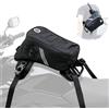 JITPOU Zaino da serbatoio per moto, 5 l, multifunzione | Borsa da serbatoio con cinghie regolabili, con parapioggia, sistema MOLLE e strisce riflettenti, borsa a tracolla