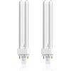 HeatingLux 26W G24d-3 PLC lampadine a tubo, 2 pin luce bianca 6500K lampada CFL, 1600LM, risparmio energetico fluorescente, non dimmerabile, Confezione da 2