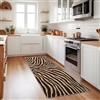Generico Animali Strisce Di Zebra Tappeti da cucina antiscivolo lavabili assorbenti Marrone Tappetino a pelo corto per camera da letto ingresso lavanderia corridoi 50 x 140 cm