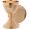 Holyart Calici Pissidi Patene metallo: Calice e patena ottone dorato 17 cm