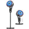 Timiyou Ventilatore a Piantana 20dB Ultrasilenzioso per Camera, Ventilatore da Tavolo/Piantana 2 in 1, Flusso Aria 30m, Oscillazione 120°+120°, Telecomando, 12 Velocità, 3 Modalità, Timer 12H, Motore DC