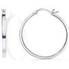 PAVOI Orecchini a cerchio da donna in argento Sterling 925 placcato oro 14 carati, leggeri, 20 mm e 30 mm, 30 mm, Oro bianco, Nessuna pietra preziosa