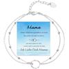 Jbniuay Cavigliera da donna in argento Sterling 925, con cuore infinito, cavigliera regolabile da 23 + 5 cm, regalo per donne/ragazze/mamma/mamma, Eine Grösse, Argento sterling, 0