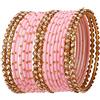 Touchstone Collezione di Braccialetti Colorati con Pietre di paragone Bracciali in Metallo e Gioielli in Lega di Bollywood Indiana Testurizzata. Set di Oro Antico 18 Toni per Donna.