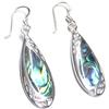 Silberschmuck - BG Orecchini pendenti in argento con vera conchiglia di abalone in argento Sterling lavorato a filigrana, idea regalo, gioielli da donna