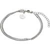 Purelei Mix Chain, bracciale da uomo, impermeabile e regolabile, in acciaio inox a doppia fila, con catena a maglie e catena snake, essenziale per tutti i giorni, Eine Grösse, Acciaio inossidabile