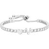 Halora Braccialetto tennis da donna, in argento Sterling, regolabile, con iniziale cuore A-Z, ipoallergenico, regali di gioielleria per San Valentino, compleanno, per ragazze, amici, figlia, sorelle