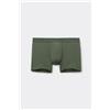 Tezenis Boxer In Viscosa Elasticizzata Con Elastico Logo Uomo Verde