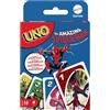 Mattel Games UNO The Amazing Spider Man, Gioco di Carte, 2-10 Giocatori, 7+ | Mazzo a tema con personaggi iconici e regola speciale Ragnatela, per bambini, ragazzi e famiglie, HXY08