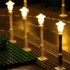 TEDDOO 15pcs City Street Light Led (10 in 1 USB Powered) Building Block Lamp Compatibile con Lego Bricks 2039 11062 (Colonna bianca luce bianca calda)