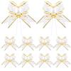 G2PLUS 10PCS Fiocchi Matrimonio Bianchi: Fiocco Decorativo da 16 cm, Coccarde Autotiranti Fiocco per Confezioni Regalo, Matrimoni, Compleanni e Natale