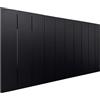 DHOME Testata in legno riciclato MDF Pallet Style letto verticale Pallet Raccordi inclusi (90cm, Nero massiccio)