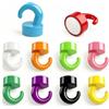 NogmeTaa Mini magneti forti con ganci per ufficio, aula, nave da crociera e cucina, simpatici ganci magnetici al neodimio per frigorifero, 10 pezzi per confezione (multicolore)