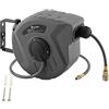 tectake® Tubo ad Aria Compressa con Avvolgitubo, Riavvolgimento Automatico, Supporto a Muro Removibile, Raccordo Attacco Rapido ¼ di Pollice, Pressione Massima 12 Bar, Accessori Garage - 10 m