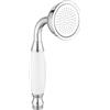 Generic Soffione doccia classico tradizionale in ottone cromato lucido e soffione doccia in ceramica