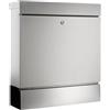 BURG-WÄCHTER Seattle 3848 Ni, cassetta delle lettere in acciaio inox con scatola per giornali, formato DIN C4, con 2 chiavi, argento