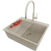 PRIMAGRAN Lavandino da Cucina Tutto Beige - Oslo Top, 58x50cm