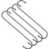 COMNICO 4 ganci grandi, neri, resistenti per piante, armadi, mangiatoie uccelli, oggetti grandi, attrezzi