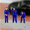 3 Pezzi di Modellini in Miniatura 1/64 di Persone Addette Alla Stazione di