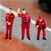 3 Pezzi di Modellini in Miniatura 1/64 di Persone Addette Alla Stazione di