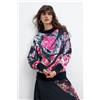 Desigual, maglione oversize stampato m. c. lacroix, Donna, Nero, L