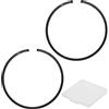 M METERXITY Kit di 2 Anelli per Pistone, 44mm X 2mm Spessore Set di Anelli in Ghisa Sferoidale Standard per Piccoli Motori/Macchinari [Nero]