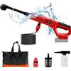 Roadtime Rondella ad alta pressione senza fili per Milwaukee batteria, pistola portatile per pulizia a pressione, Idropulitrice a Batteria con 6 in 1 Ugello y Tubo da 5M per Auto (senza batteria)