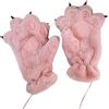Zgehnao Guanti invernali con zampa di orso, guanti invernali in peluche, guanti per costume di Halloween e cosplay