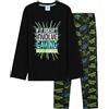 CityComfort Pigiama Ragazzo Adolescenti Set Pigiami Lunghi con Motivo Gioco Abbigliamento da Casa Regalo Bambino (9-10 Anni, Verde/Nero Gioco)