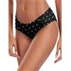 Ocean Blues Bikini Donna Nero a Pois con Bordi increspati Size Medium
