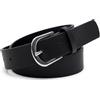 BlackButterfly Cintura Donna Vera Pelle Classica, Nero, XXL