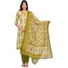 IMTRA FASHION Da Donna Puro Cotone Dritto Kurta Pantaloni Impostato con Dupatta Indiano Kurti con Palazo Pantalonialoni (Verde-XX-Large)