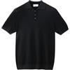 Diana Studio - Polo con microstruttura in 100% Cotone crêpe, Uomo, Maniche Corte, Casual Fit, M, Nero