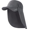 Bassdash UPF 50 + Cappello da Pesca Pieghevole Cappello da Baseball cap con Collo Rimovibile Flap Portatile per Uomini Donne Golf Escursionismo